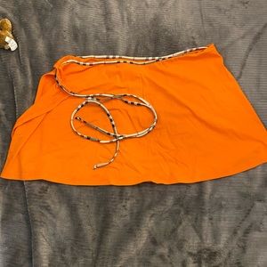 orange burberry swimsuit